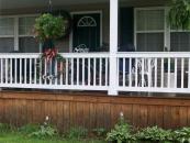 We rode out a short rainstorm on this porch on Day 2.