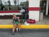 Dinner outside of burgerking.  Although we did eventually cave and order some fries.