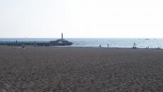 Holland State park including the pier that we dove off of.