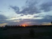 Sunset over the campground