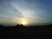 Sunset over the Arabian Sea. The left side of the photo is the Indian Ocean.