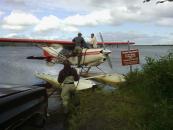Refueling a float plane