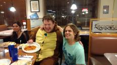 Me and Karl bear at the diner