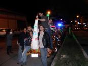 On the front of the worm