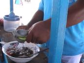 Action shot of the awesome lime squeezer