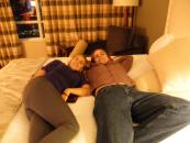 Me and Sarah chilling in the room